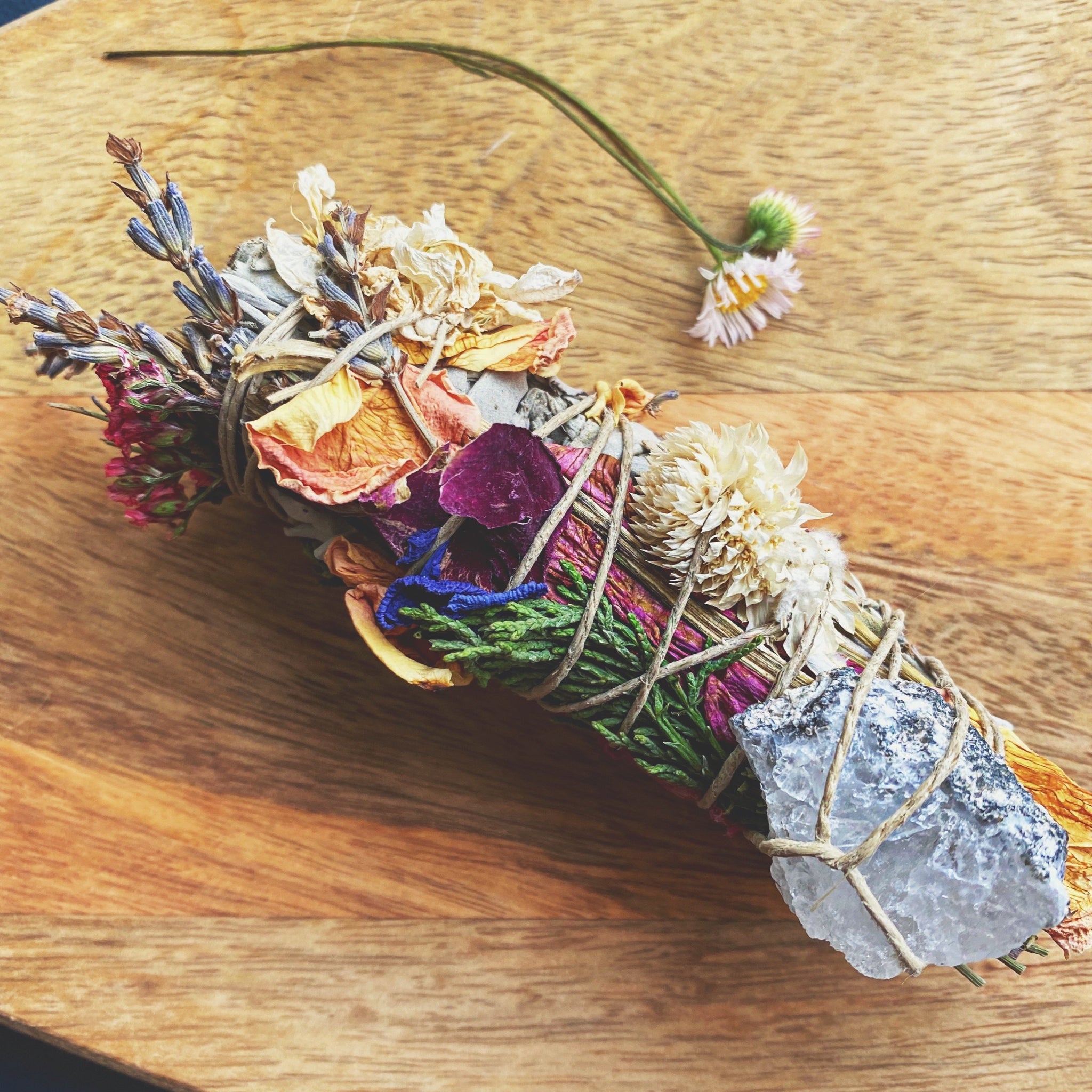 Floral Sage Smudge Stick – Cypress & Bloom